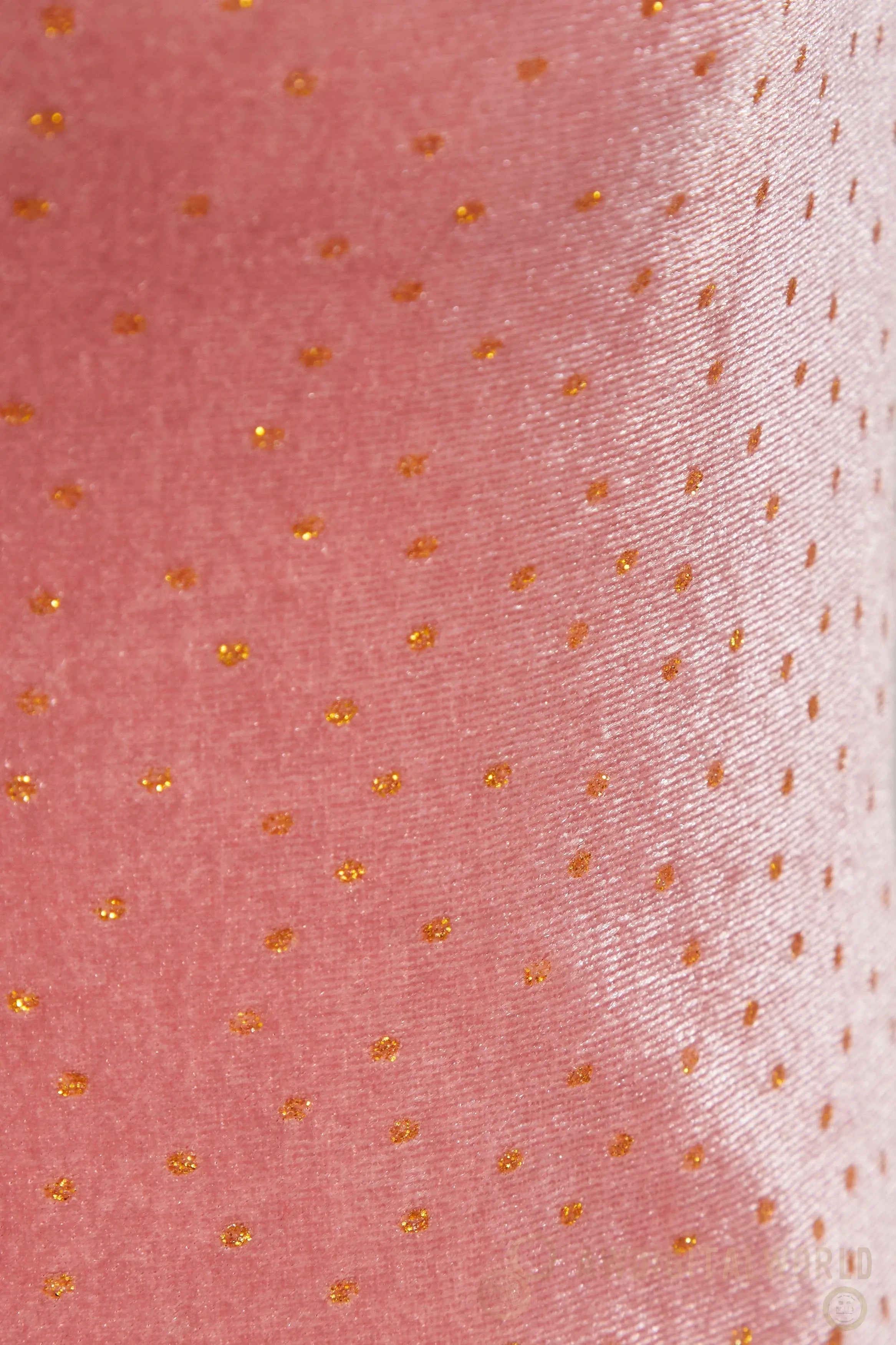 Pink Velvet Polka Dot Dress Sarvin