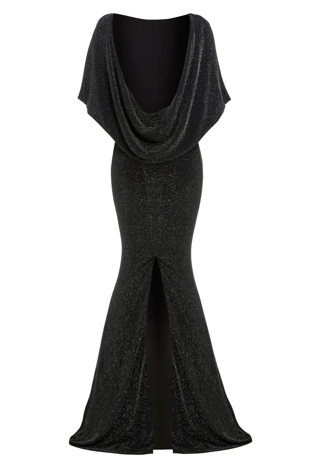 Black Cowl Back Gown Sarvin