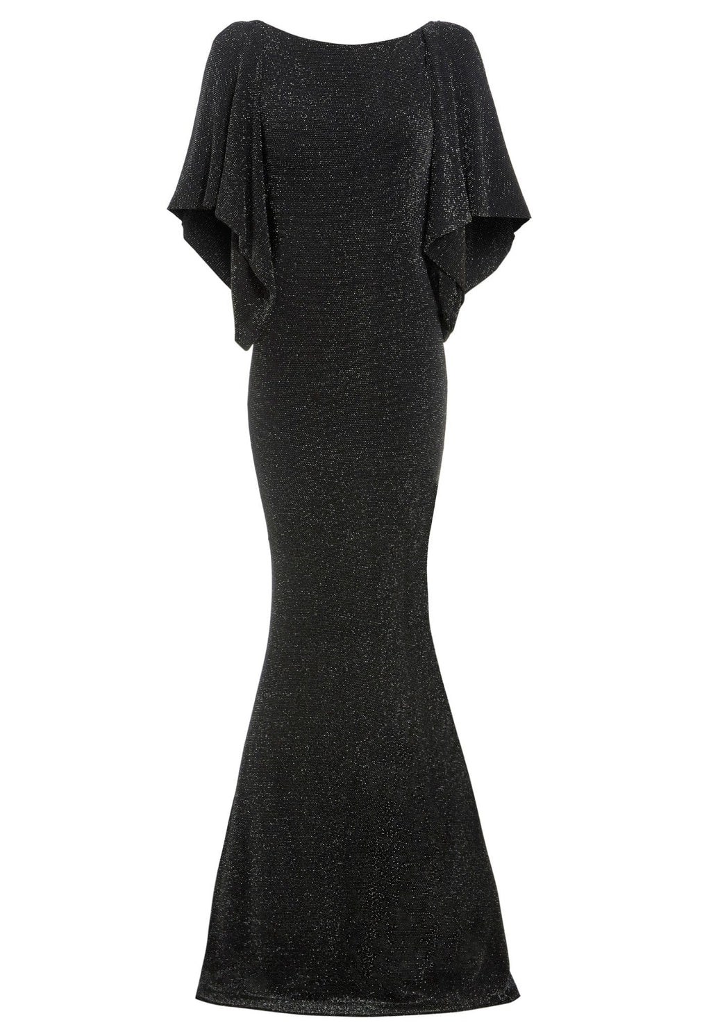 Black Cowl Back Gown Sarvin