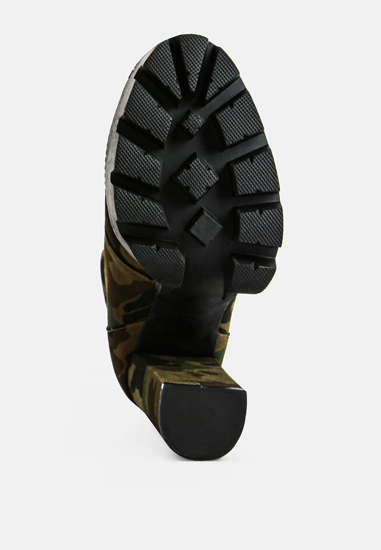 Palmetto Camouflage Ankle Boots London Rag