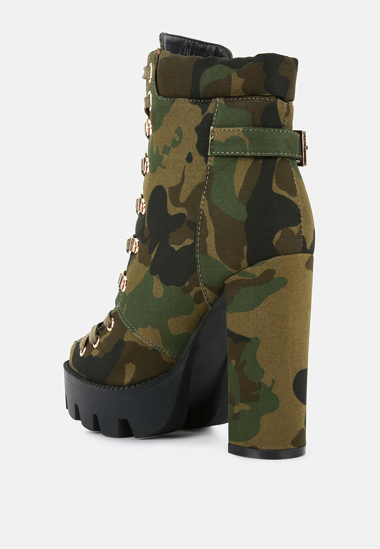 Palmetto Camouflage Ankle Boots London Rag