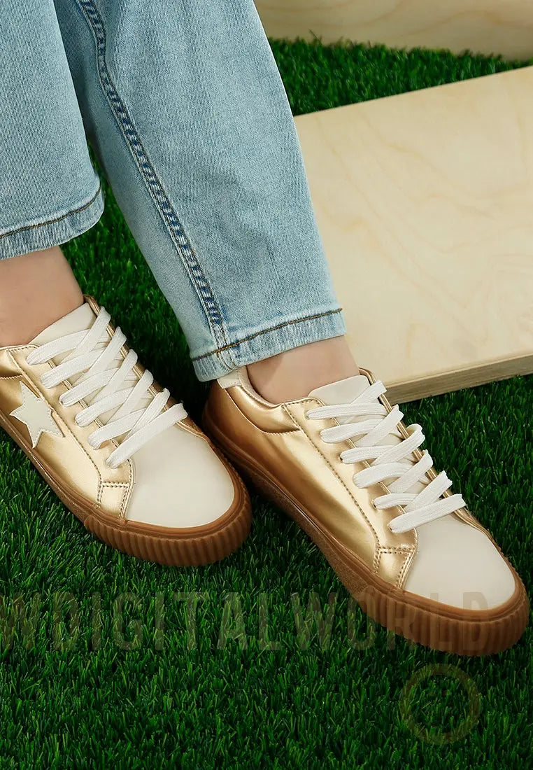 Jumping jacks Metallic Faux Leather Star Sneakers London Rag