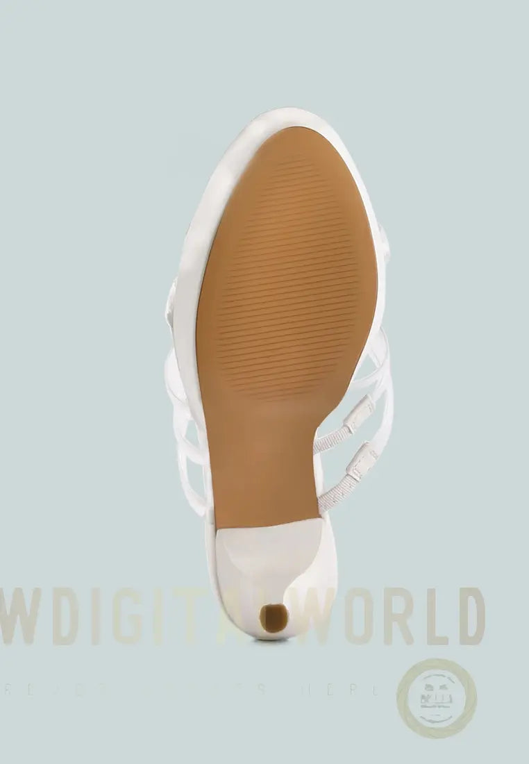Shots Up Ultra High Heel Clear Straps Sandals London Rag