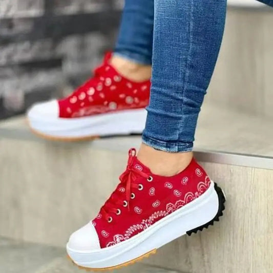 2022 Pattern Canvas Women Sneakers Casual Sport Shoes - Andrew & Wendy