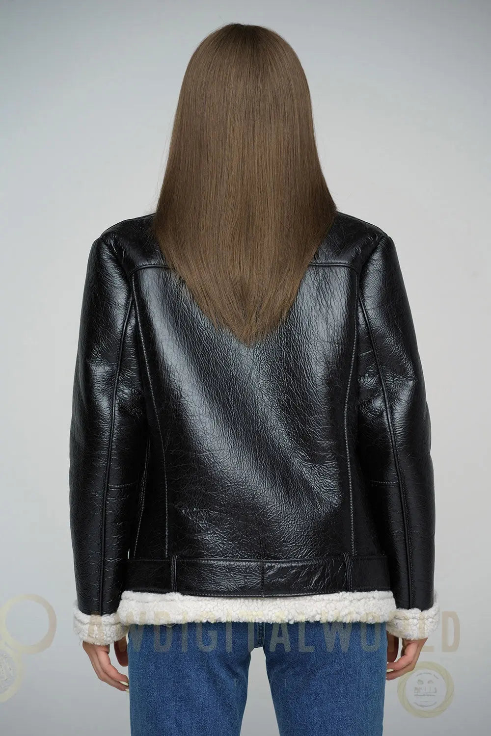 Black Merino Shearling Leather Jacket Buy Me Fur Ltd