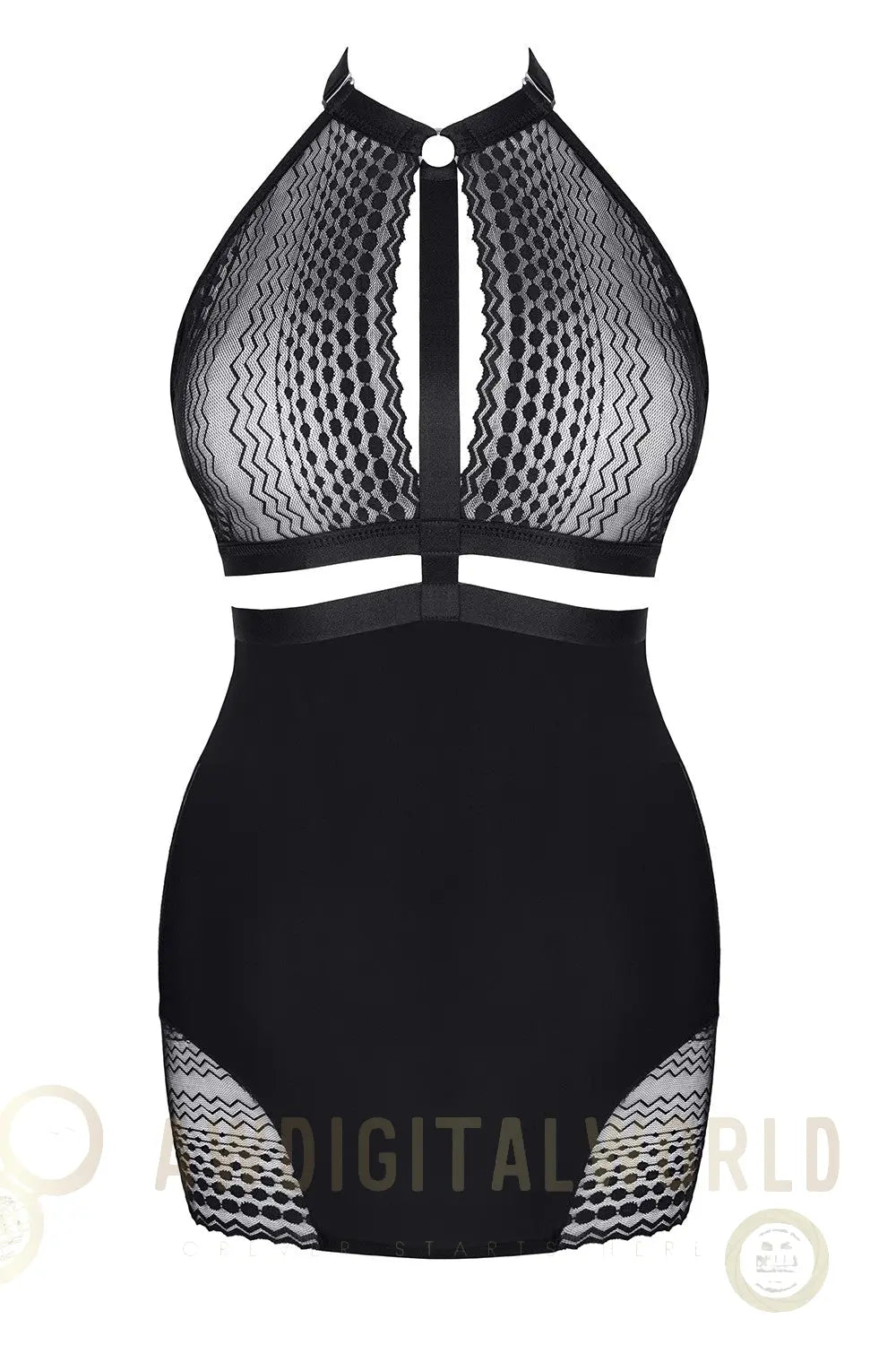 Sheer Lace Top Dress Demoniq Manuela-2