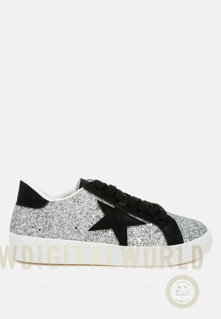 Shinding Glitter Star Chunky Sneakers London Rag