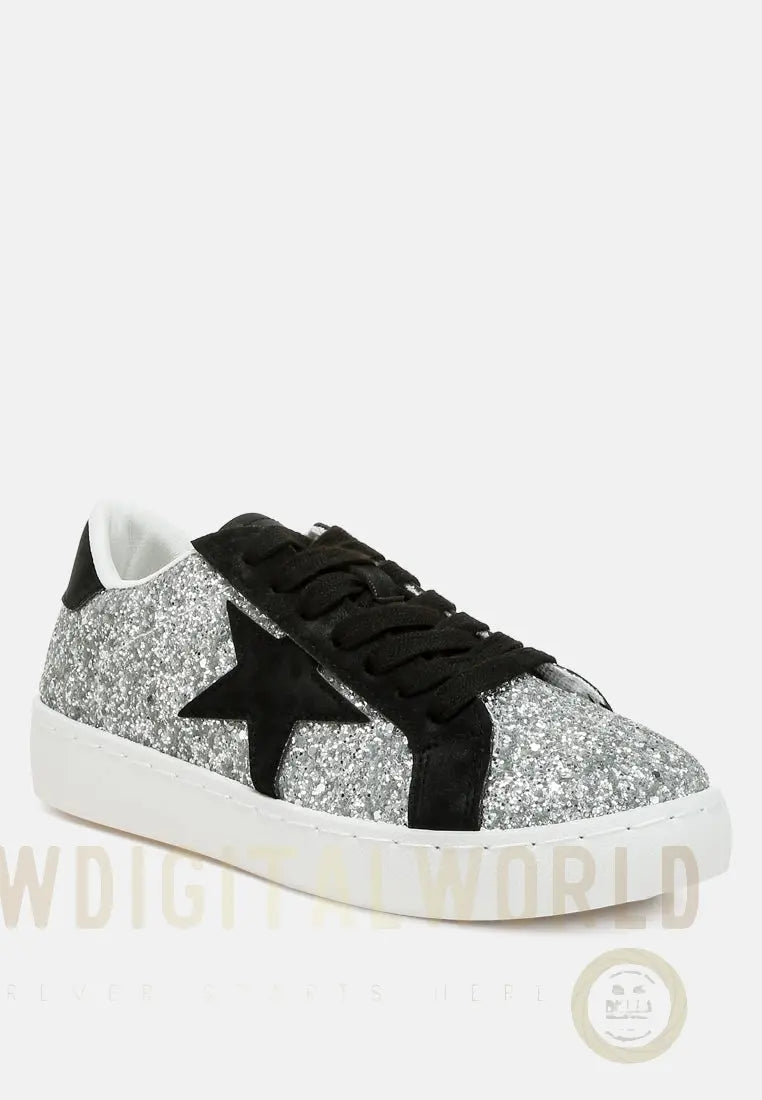 Shinding Glitter Star Chunky Sneakers London Rag
