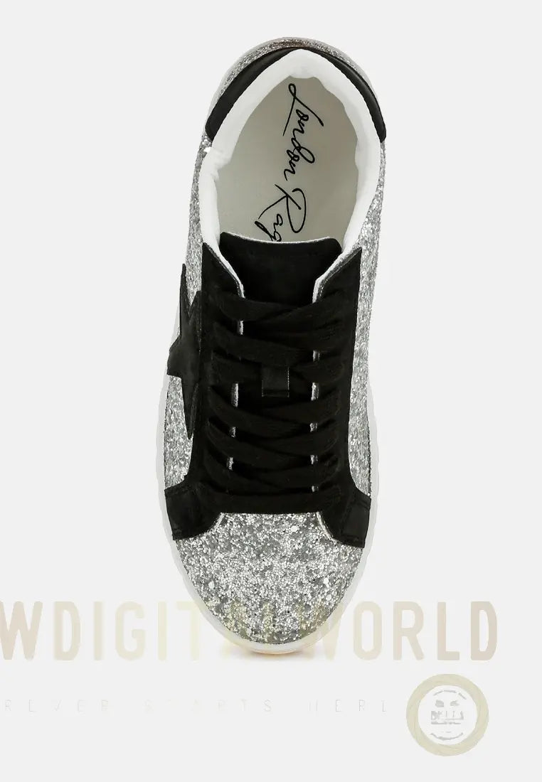 Shinding Glitter Star Chunky Sneakers London Rag
