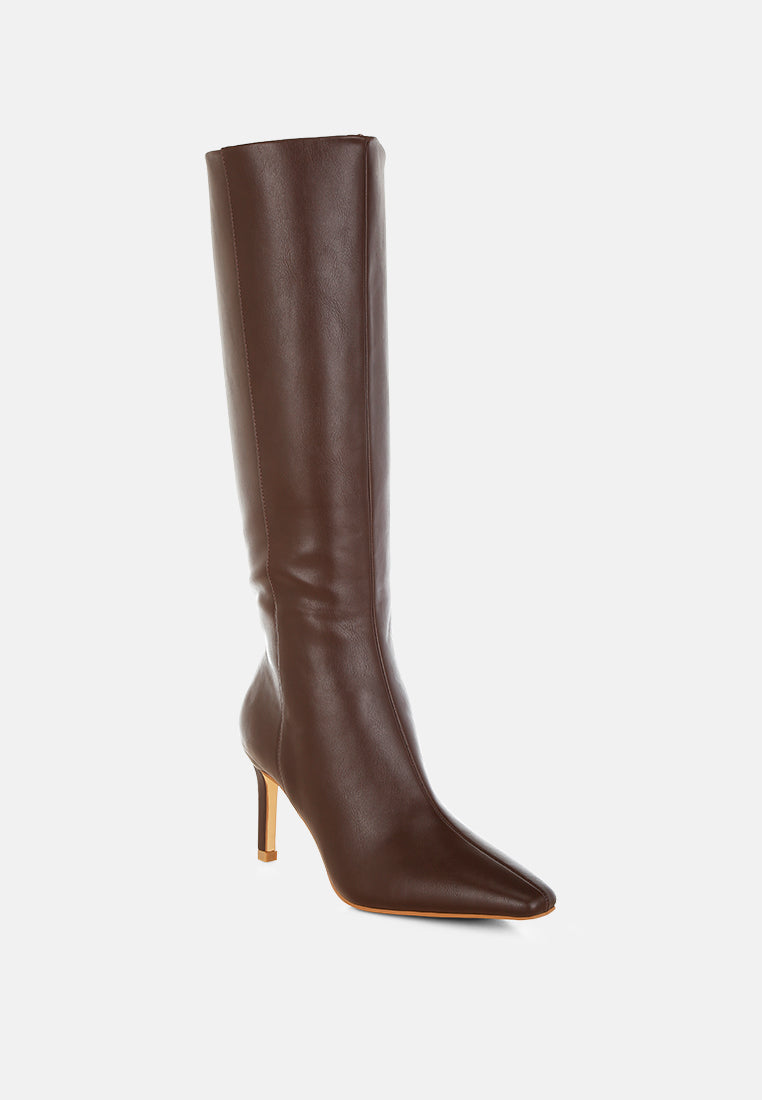 Skara Faux Leather Calf Boots-4