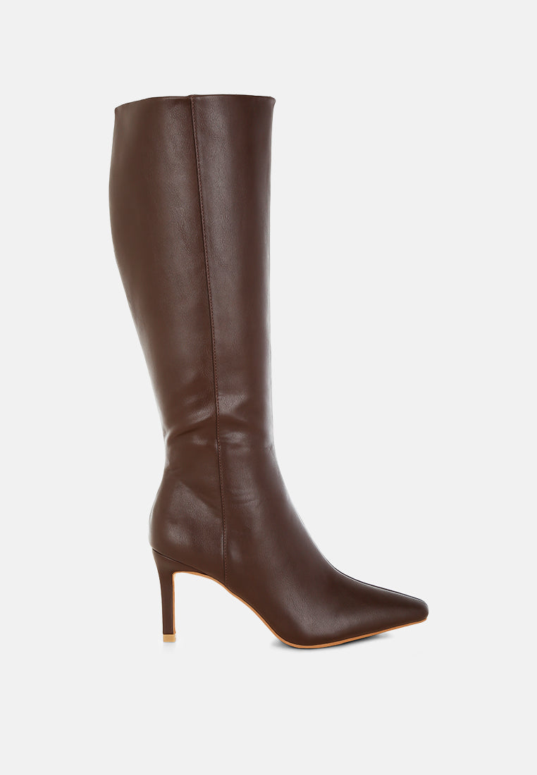 Skara Faux Leather Calf Boots-0