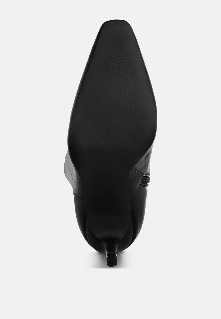 Skara Faux Leather Calf Boots-2