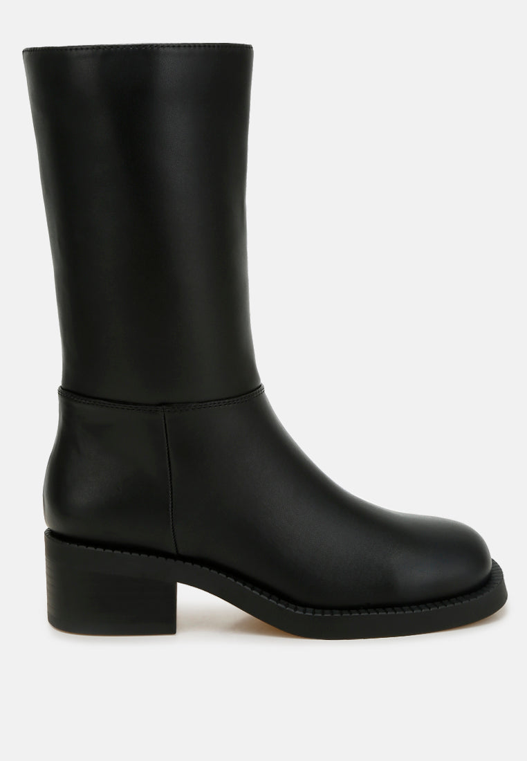 Soora Block Heel Calf Boots-5