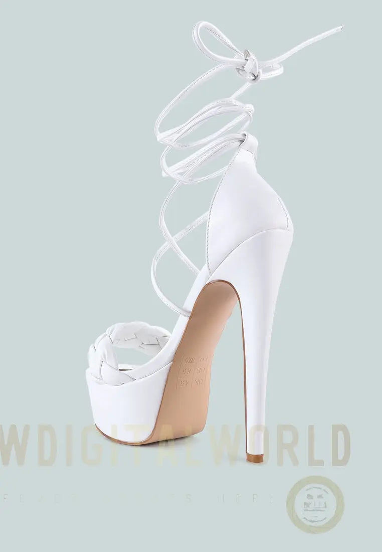 Twerk Tie-Up Braided High Platform Sandals London Rag