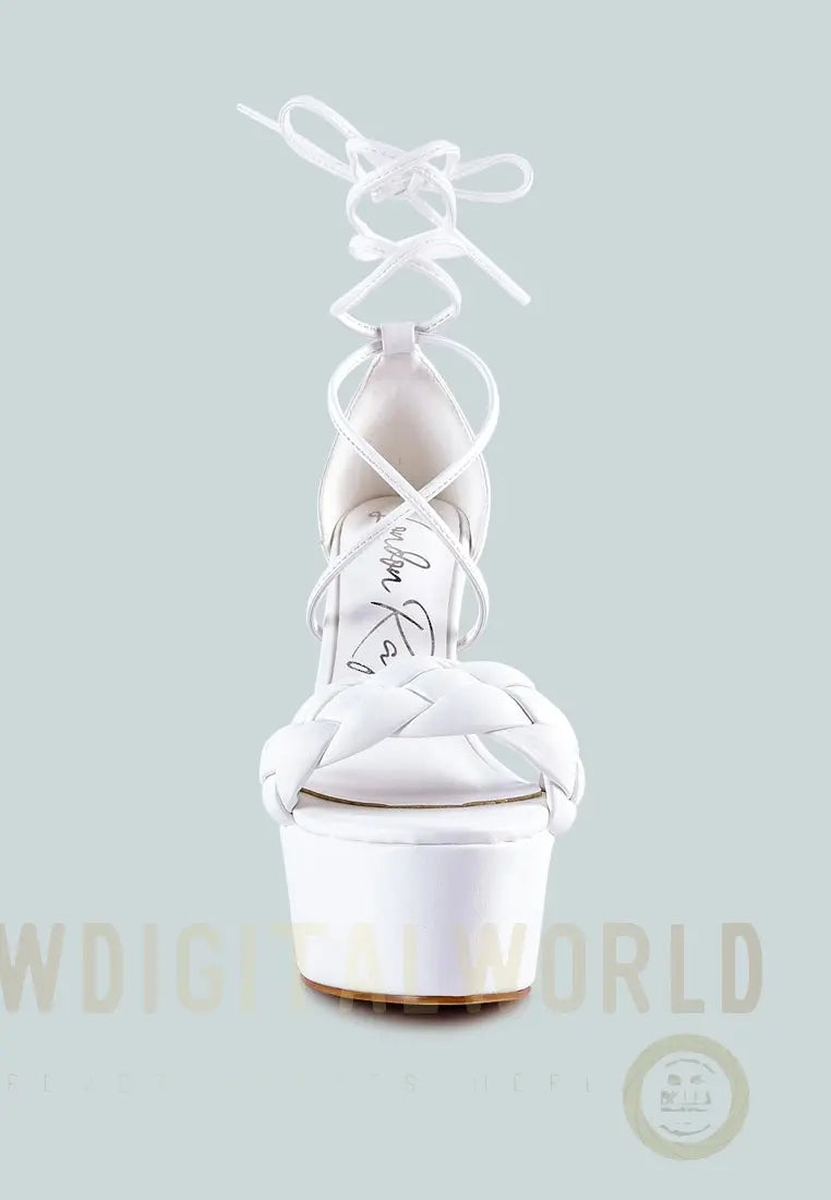Twerk Tie-Up Braided High Platform Sandals London Rag