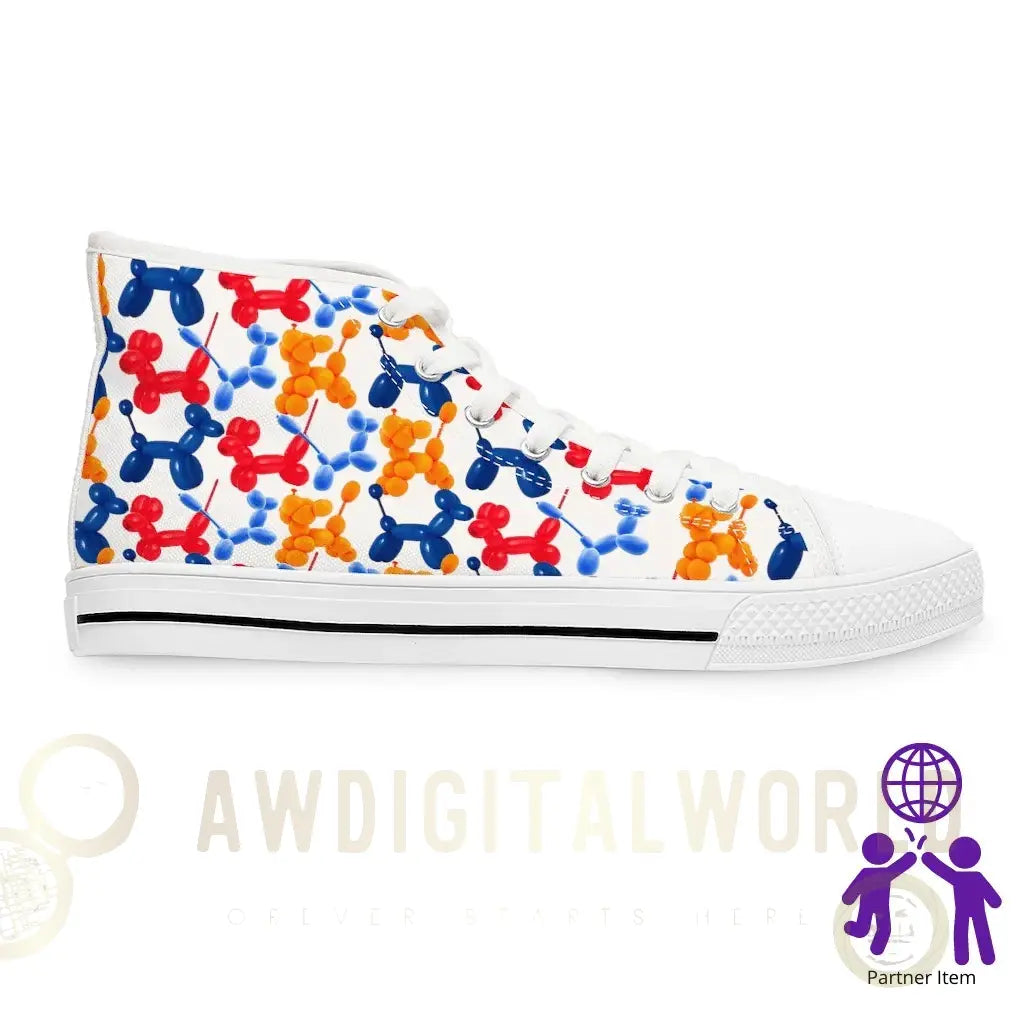 Fun Balloon Animals Women's High Top Sneakers Printify