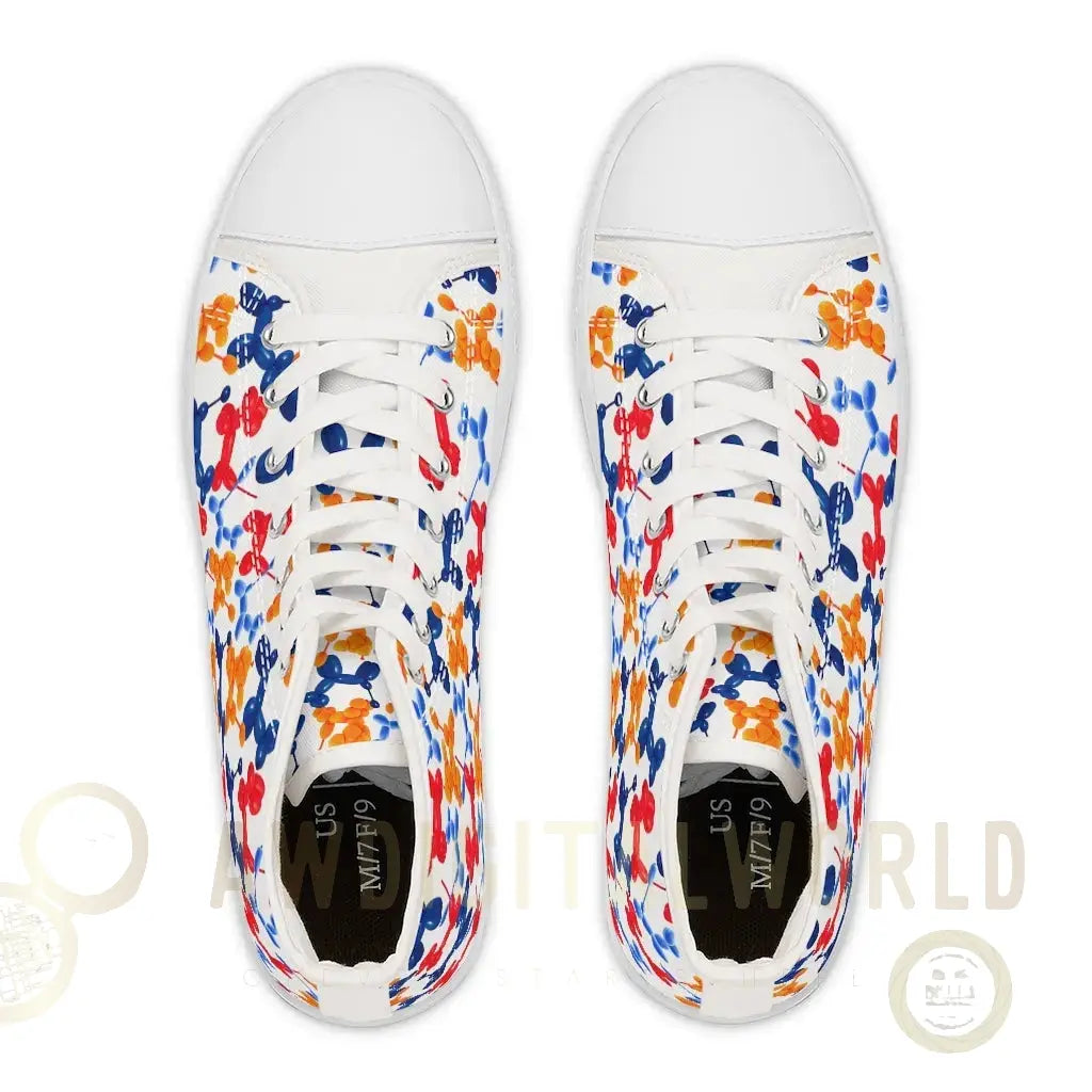 Fun Balloon Animals Women's High Top Sneakers Printify
