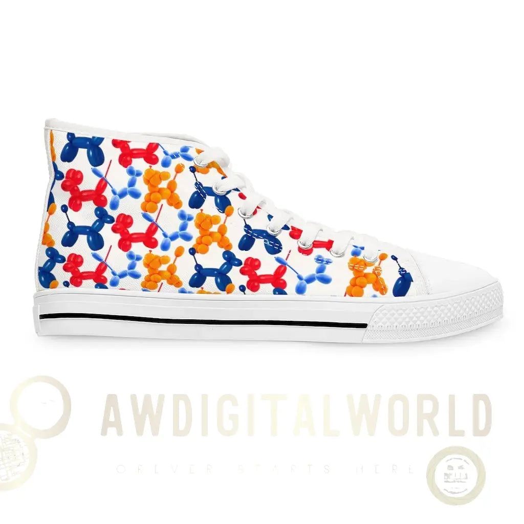 Fun Balloon Animals Women's High Top Sneakers Printify