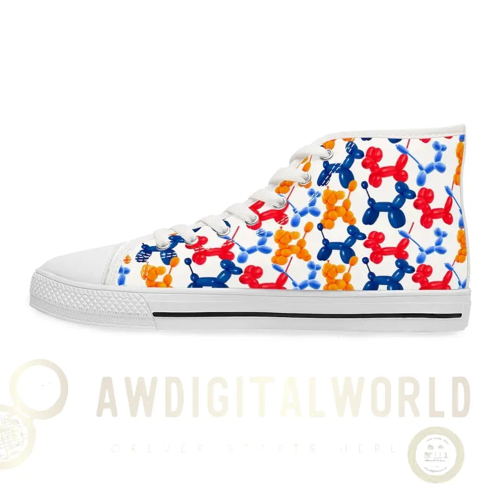 Fun Balloon Animals Women's High Top Sneakers Printify