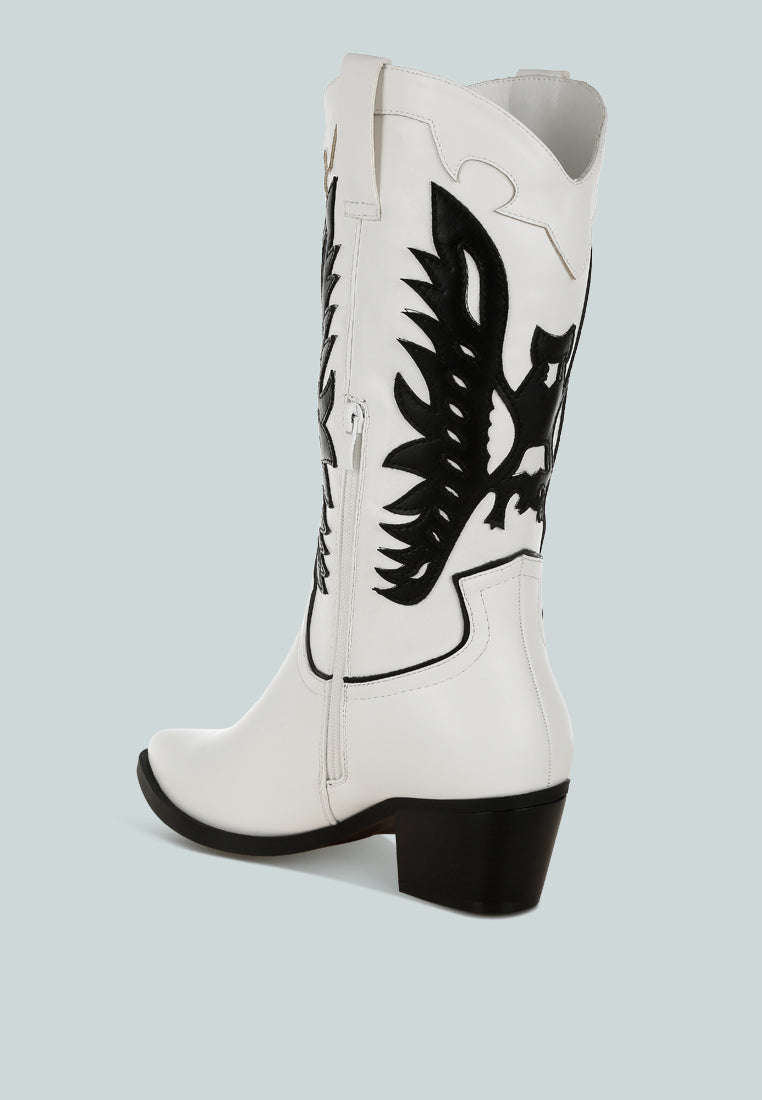 Thistle Winged Patchwork Cowboy Boots London Rag