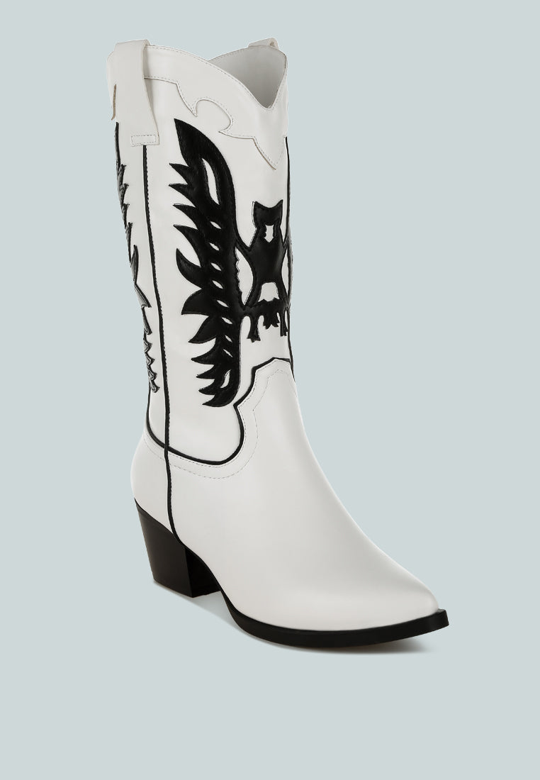 Thistle Winged Patchwork Cowboy Boots London Rag