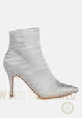 Toget Satin Rhinestone Ankle Party Boots-0