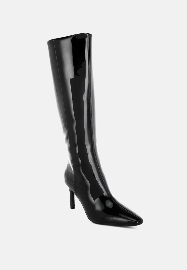 Warley Patent Faux Leather Calf Boots-1