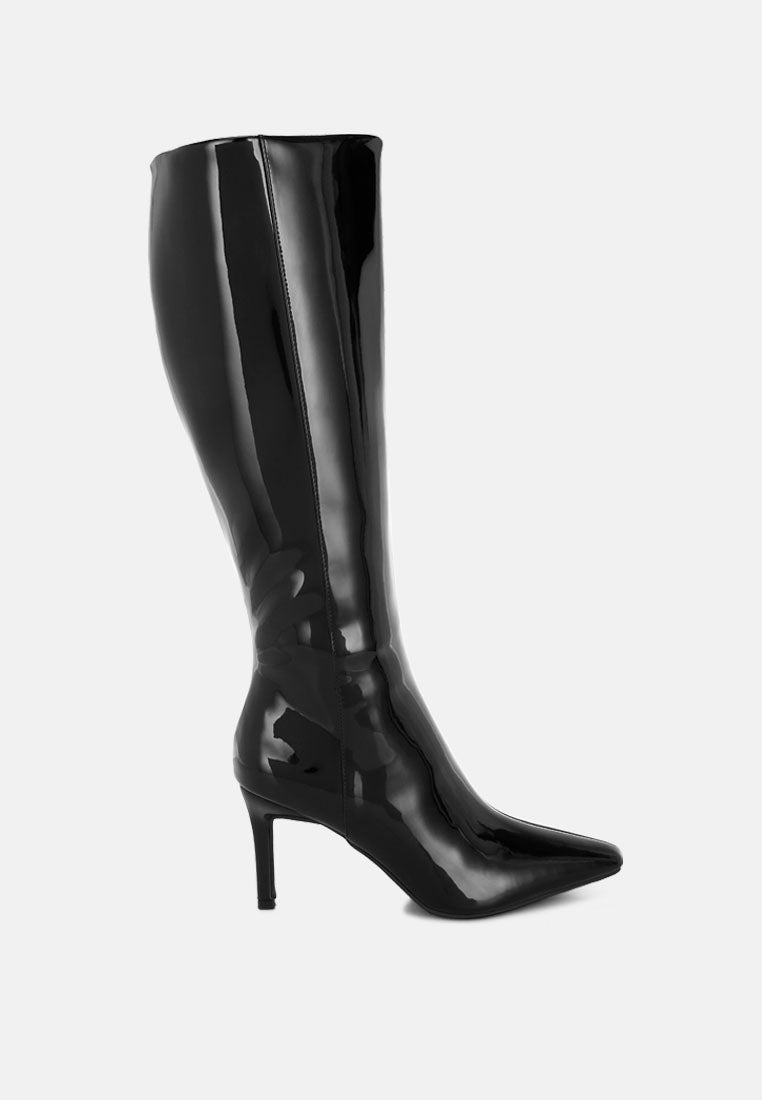 Warley Patent Faux Leather Calf Boots-0