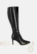 Warley Patent Faux Leather Calf Boots-0