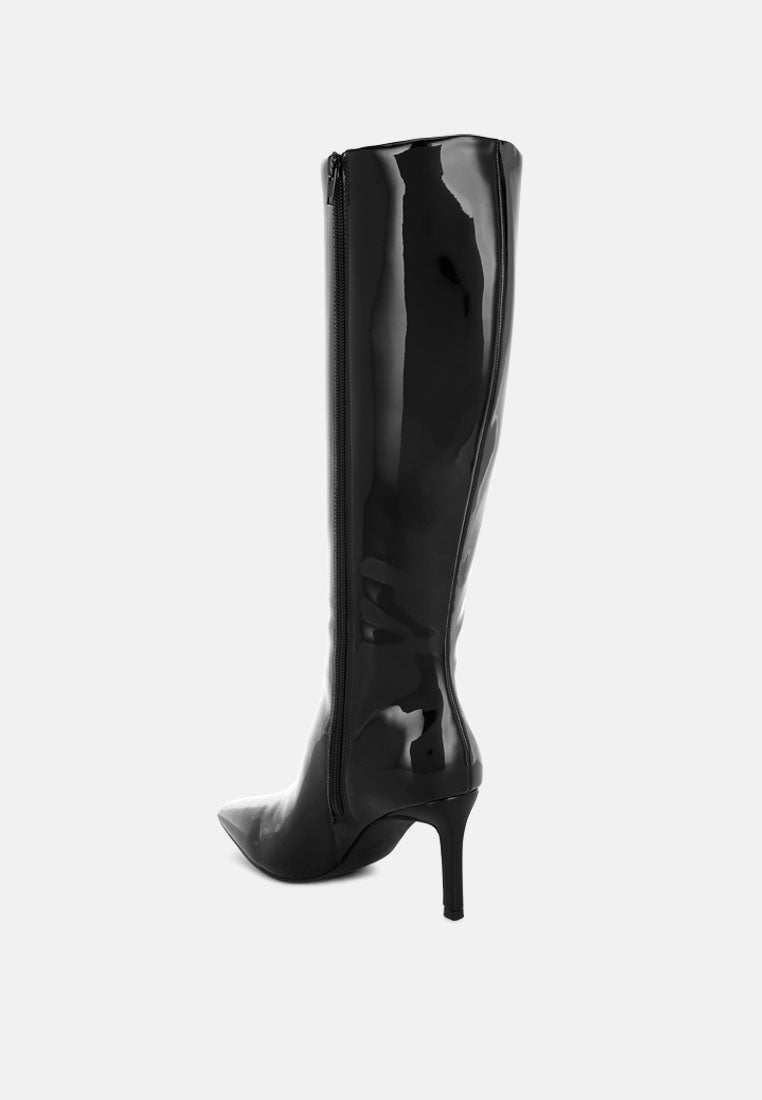 Warley Patent Faux Leather Calf Boots-2