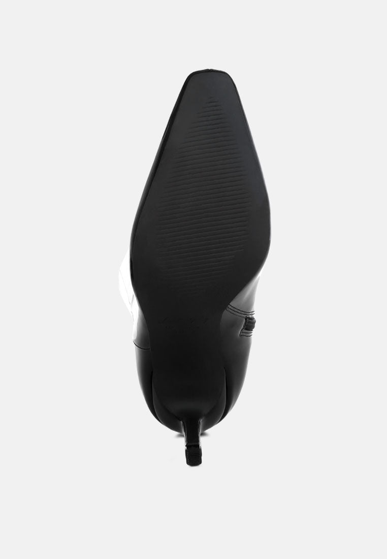 Warley Patent Faux Leather Calf Boots-4