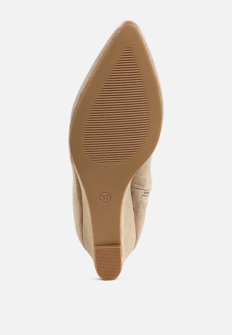 Yara Microfiber Wedge Sock Boots-1