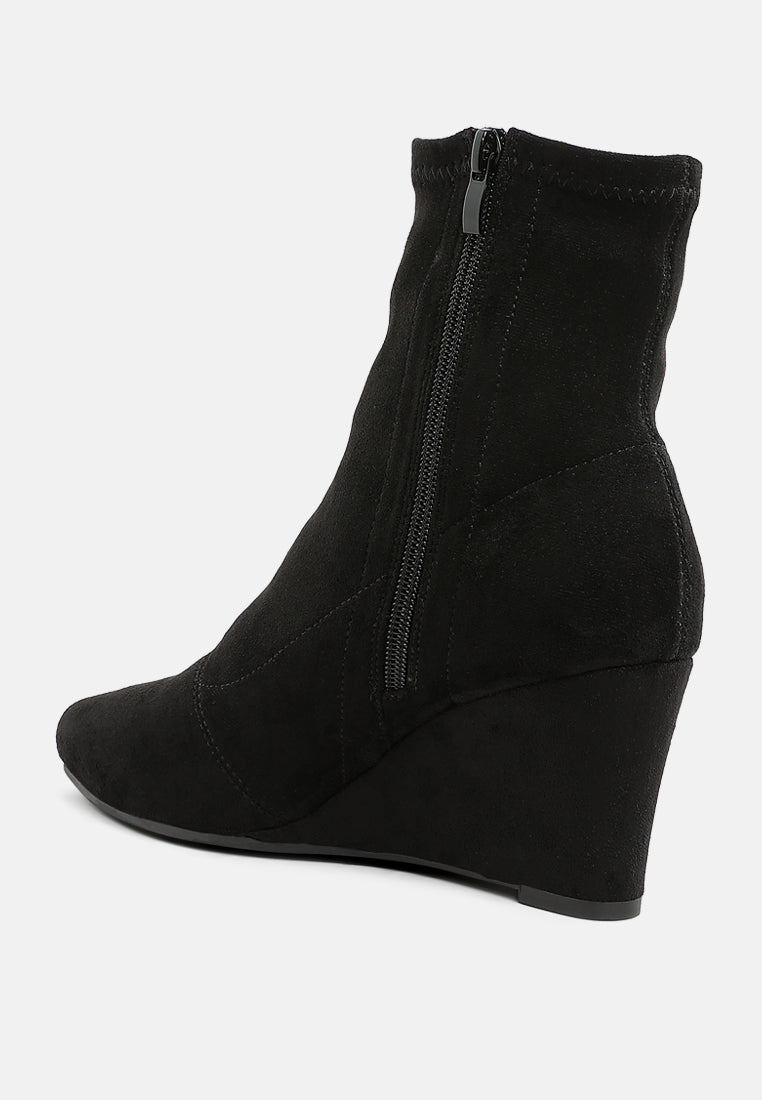 Yara Microfiber Wedge Sock Boots-4
