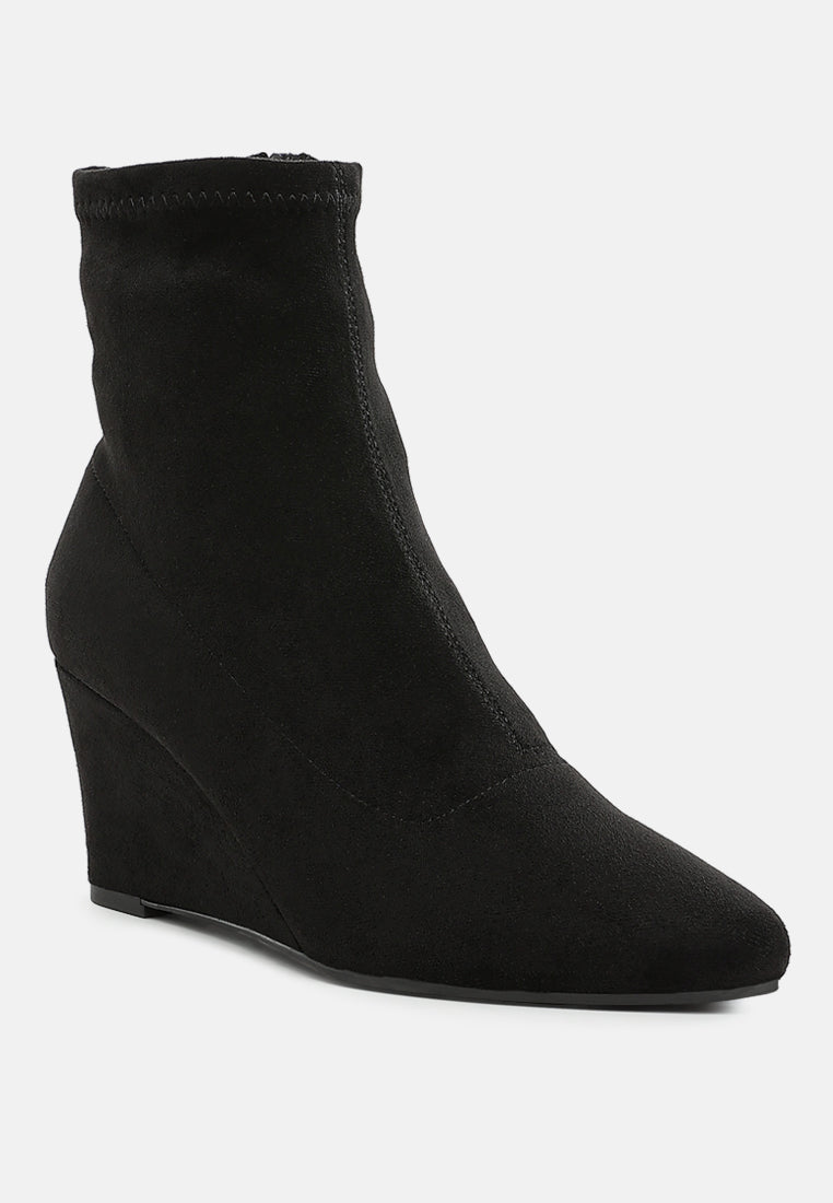 Yara Microfiber Wedge Sock Boots-3