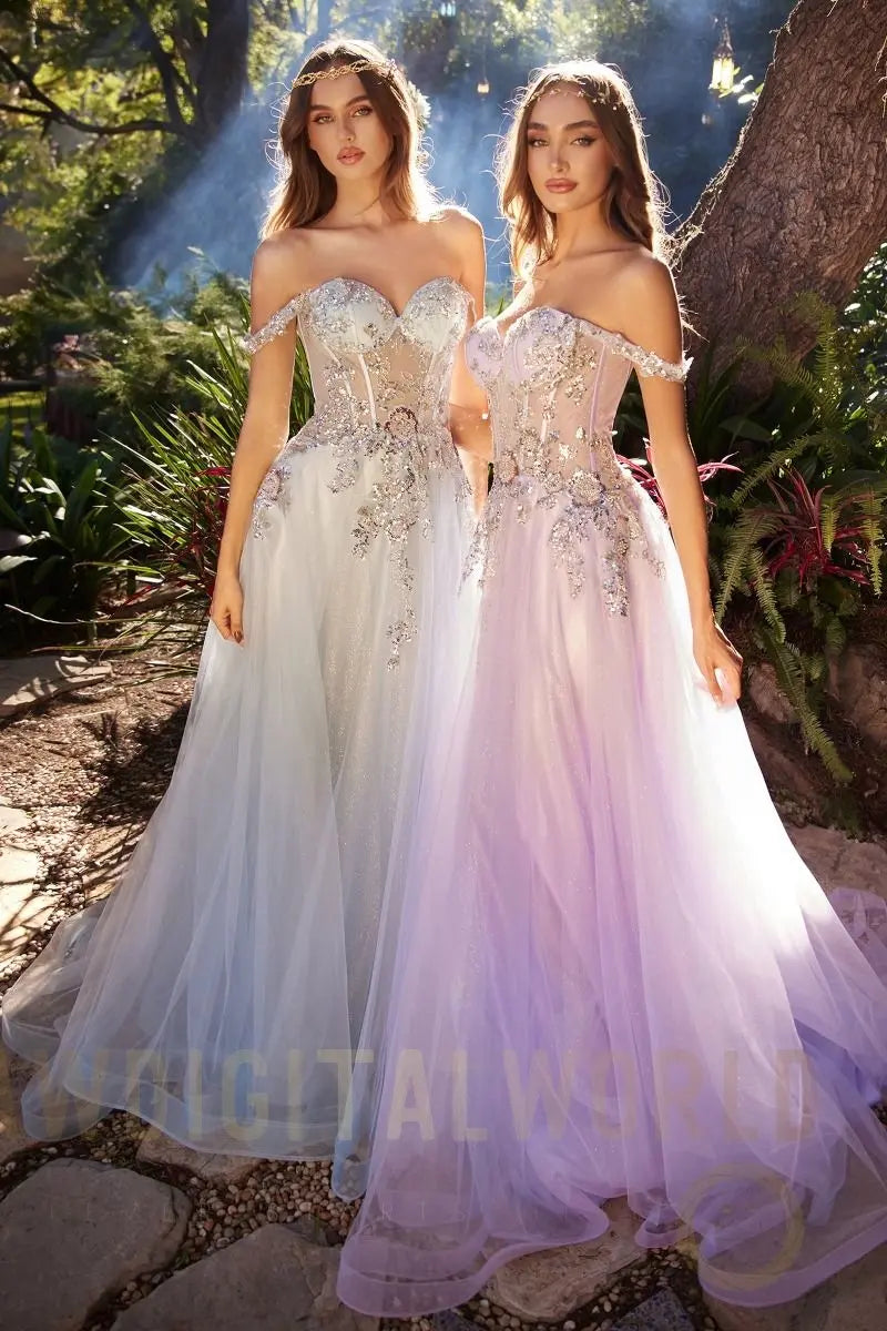 Embellished A-Line Tulle Ball Gown-5