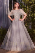 Capelet Crystal Bead Gown Tux-USA