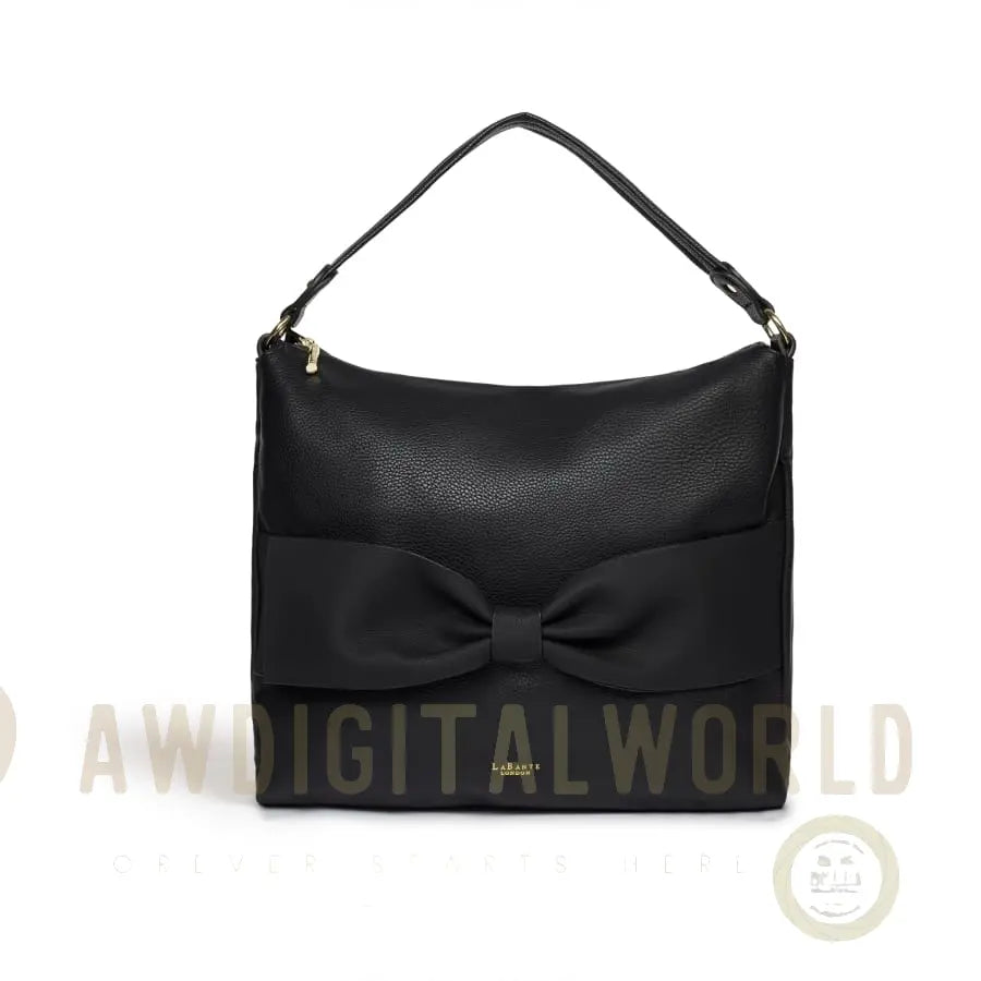Abelia Black Vegan Hobo Bag LaBante London