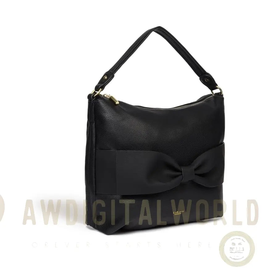 Abelia Black Vegan Hobo Bag LaBante London