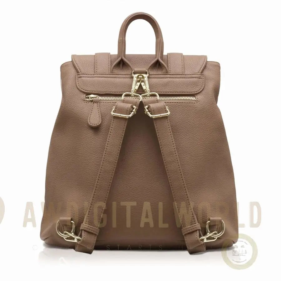 Agnes Brown Vegan Backpack-2