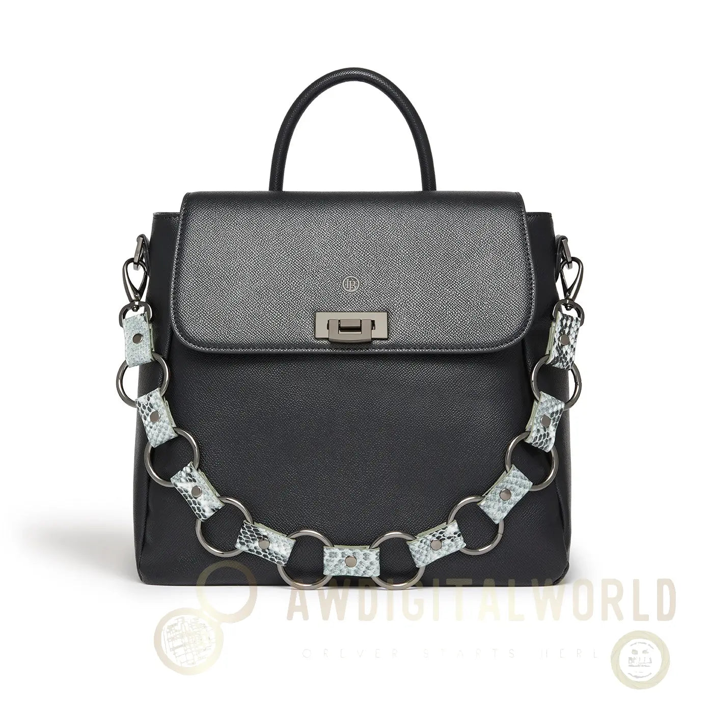 Zuri Black Vegan Backpack-1
