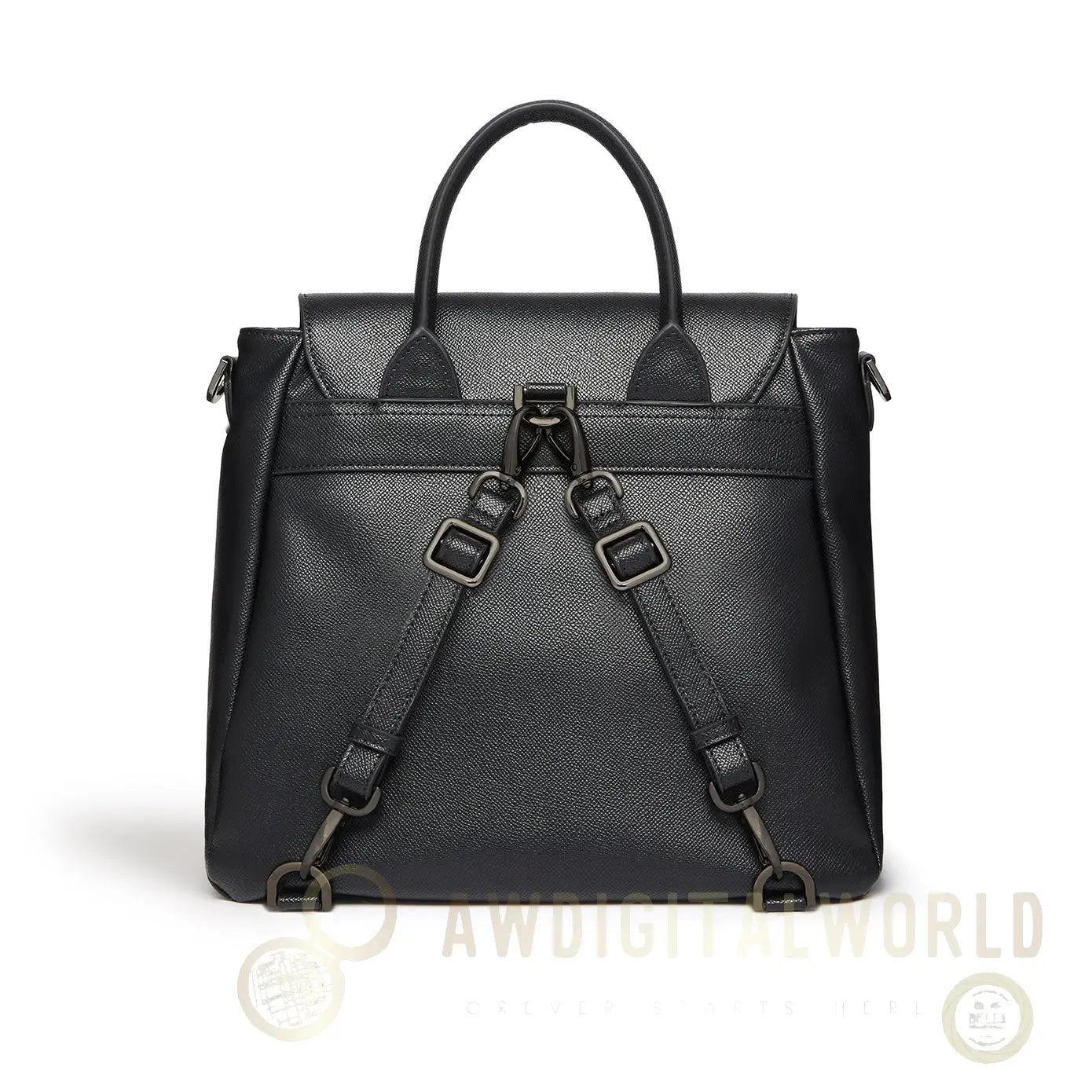 Zuri Black Vegan Backpack-3