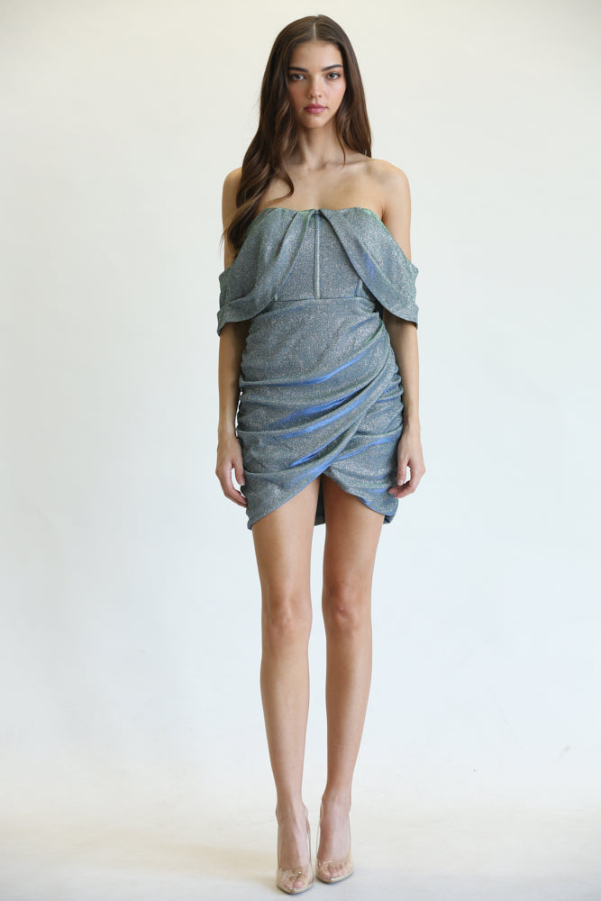 Shimmering Elegance Dress White Amphitryon