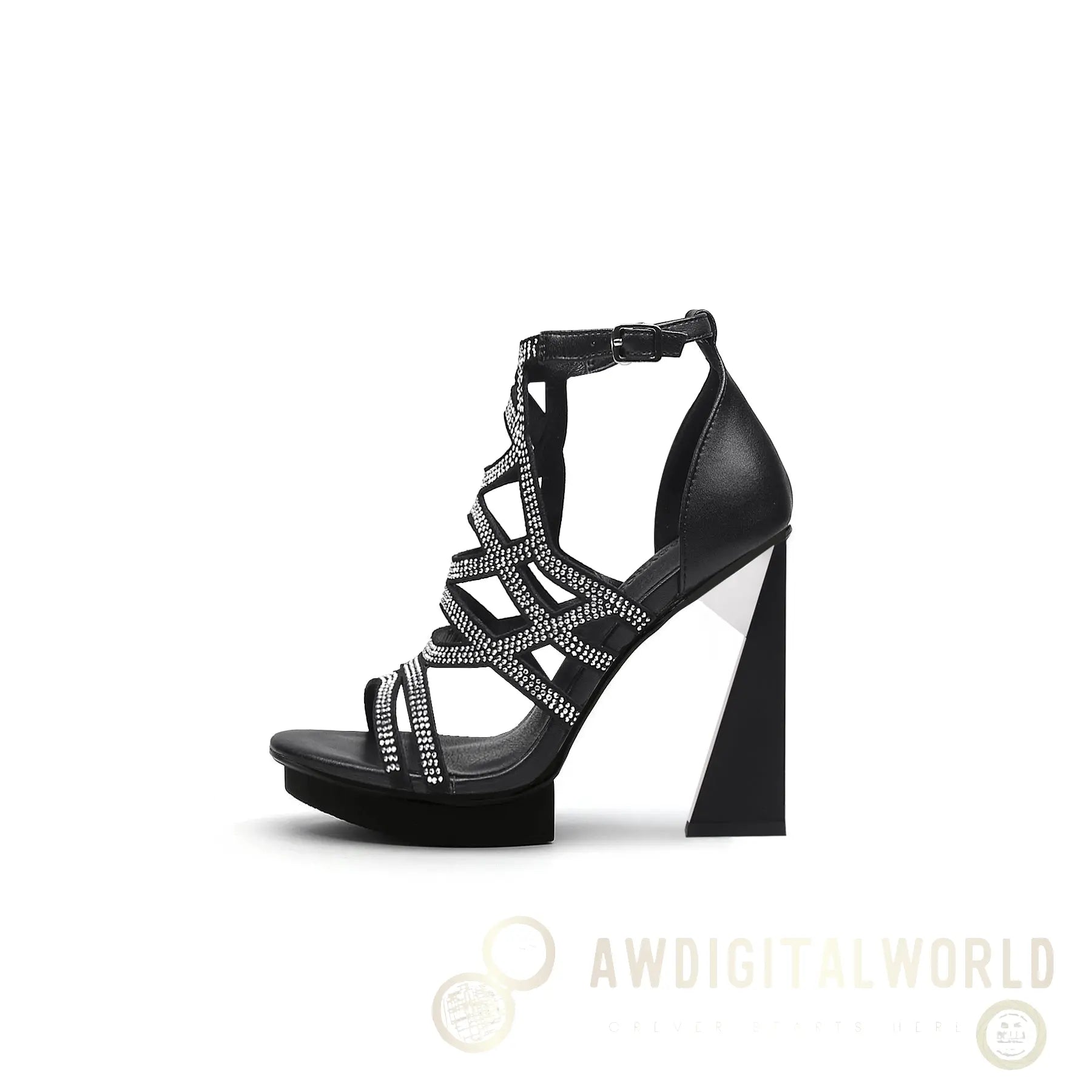 Beaded Strappy Skyline High Heels Jady Rose