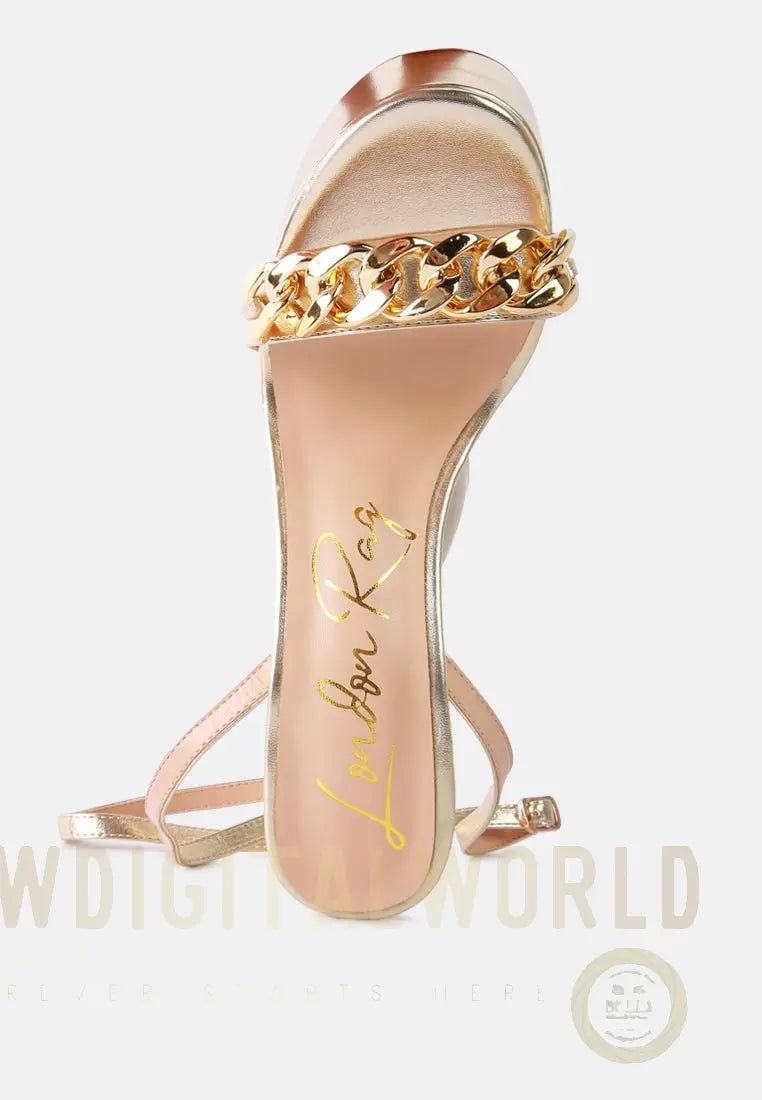 Big Bash Metallic High Platform Chunky Sandals London Rag