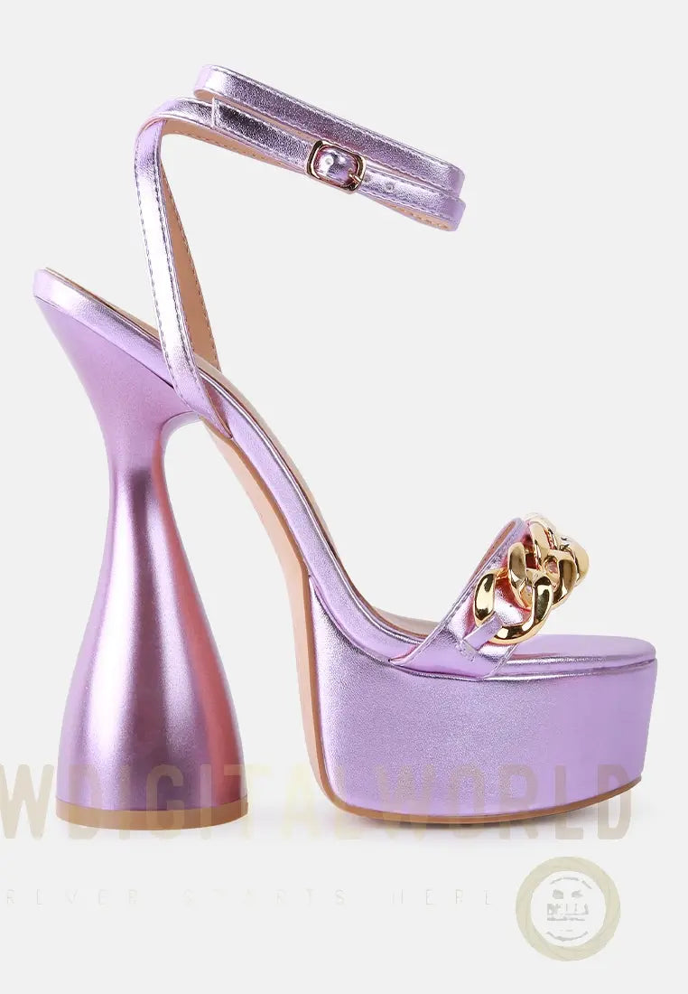 Big Bash Metallic High Platform Chunky Sandals London Rag