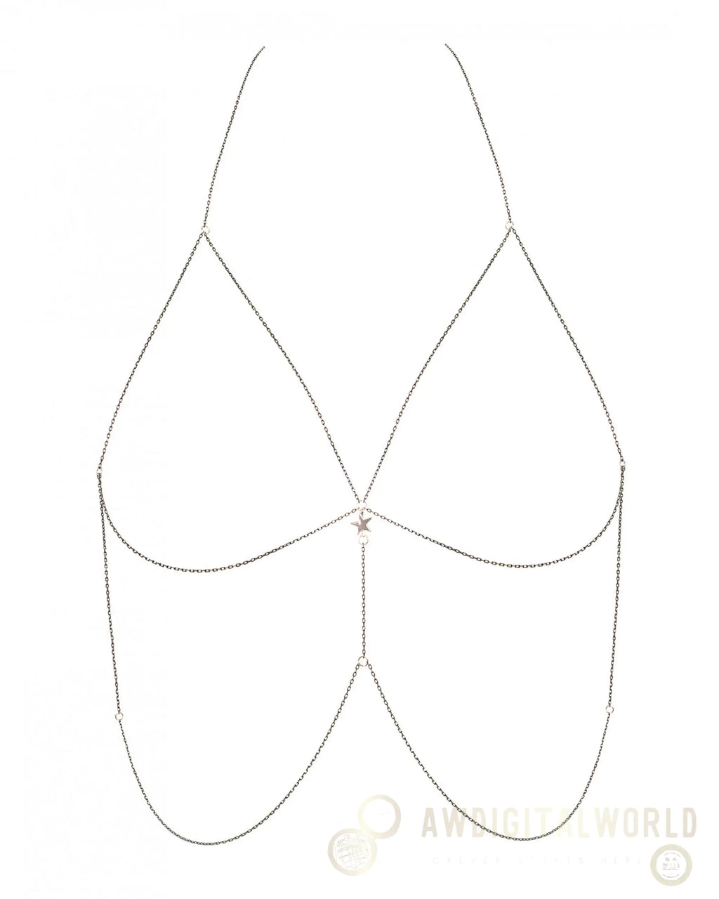 Gold Bikini Body Chain Obsessive Bijou-2