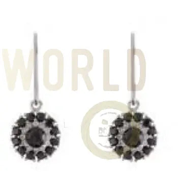 Sterling silver black drop earrings LaBante London