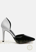 Candy Cane Patent Faux Leather High Heel Pumps London Rag