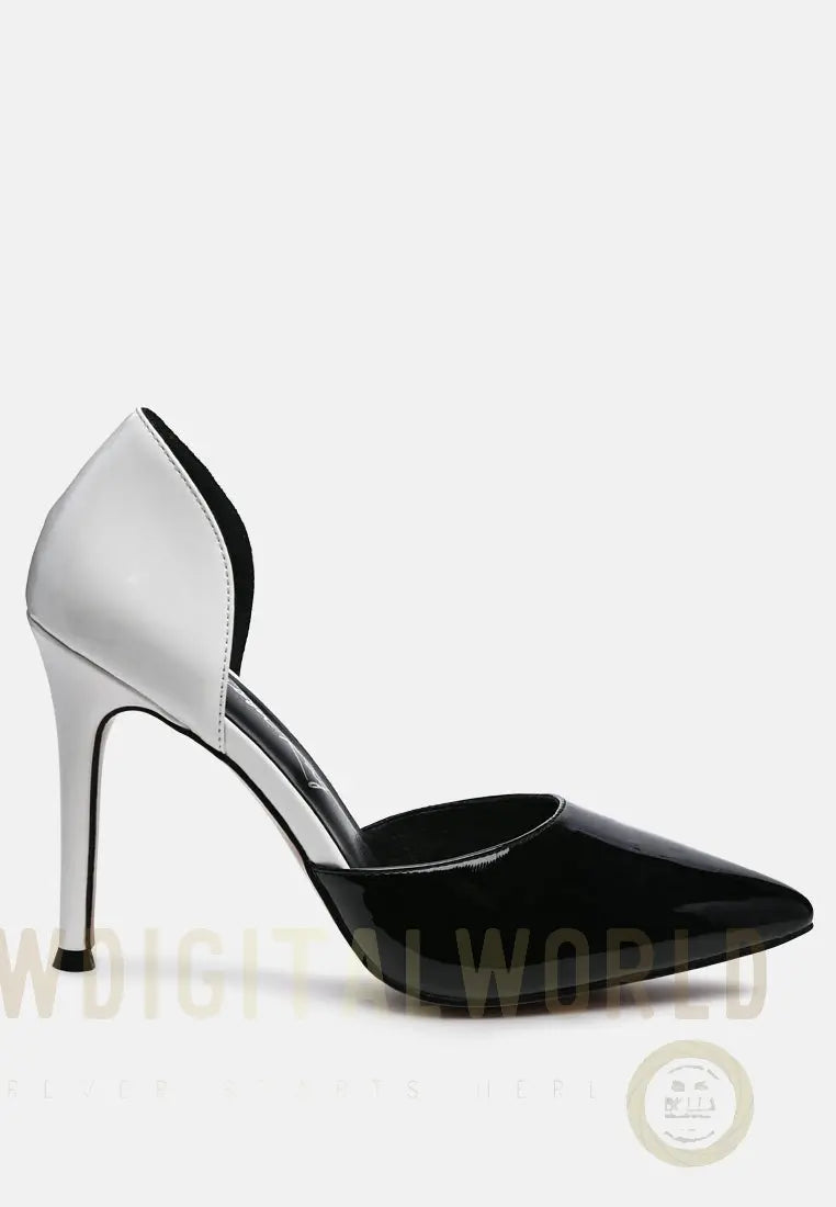 Candy Cane Patent Faux Leather High Heel Pumps London Rag
