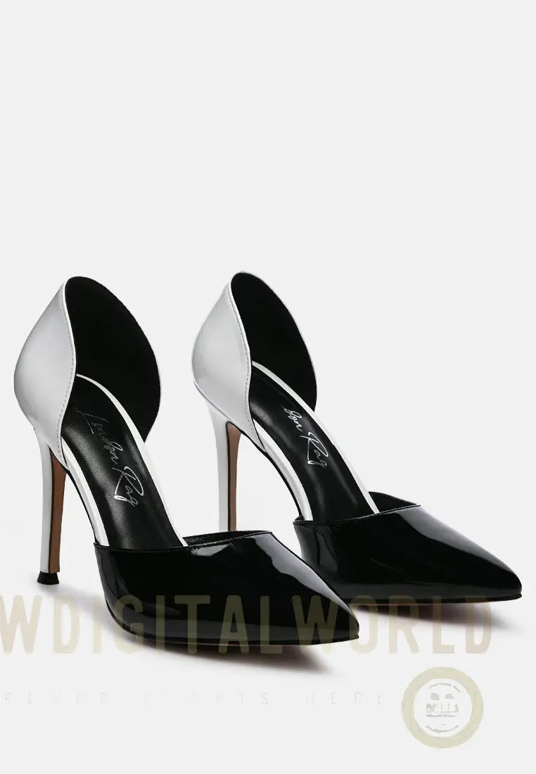 Candy Cane Patent Faux Leather High Heel Pumps London Rag
